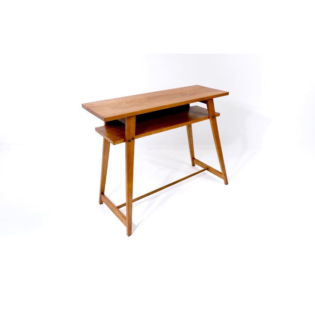 Vintage French Console Table in Oak, 1950s For Sale - Image 15 of 18