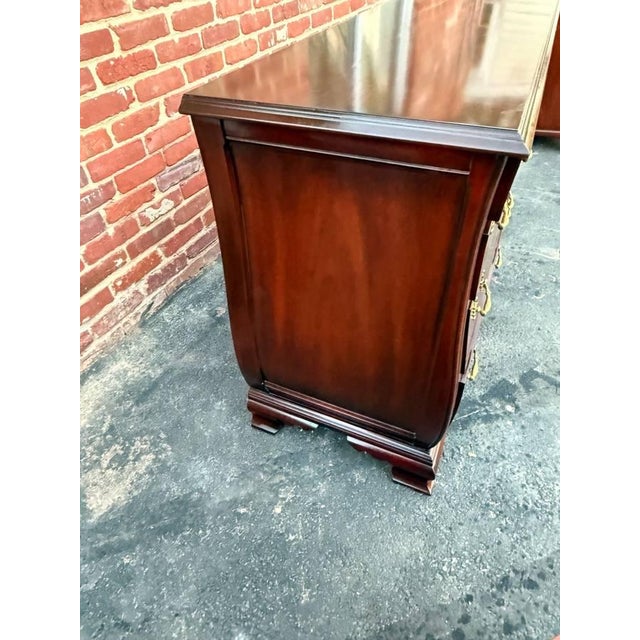 Henkel Harris Solid Mahogany Bombe Style Dresser 10 Drawers and Curved sides, Large size Approximate measures: 68ʺW × 20ʺD...