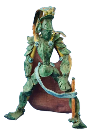 20th Century Ceramic Sculpture of a Medieval Knight by Dino Caruso, Italy