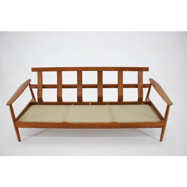 Wood 3-Seater Sofa by Arne Vodder for France & Son, Denmark, 1960s For Sale - Image 7 of 11