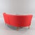 Mid-Century Modern Mid-Century Scandinavian Curved Red Sofa For Sale - Image 3 of 6