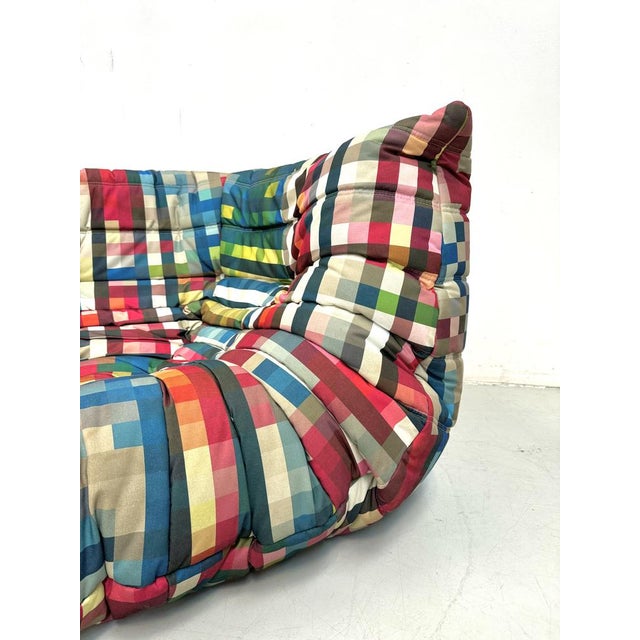 Textile Limited Edition Togo Shanghai 3-Seater Sofa with Armrests by Cristian Zuzunga for Ligne Roset, 2012 For Sale - Image 7 of 15