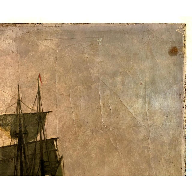 Traditional Signed 1915 Danish Marine Painting by Alfred Theodor Olsen (1854-1932) For Sale - Image 3 of 7