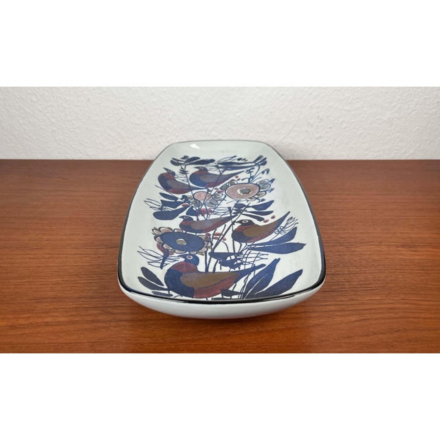 Mid-Century Modern Danish Porcelain Tenera Bowl with Bird Design by Kari Christensen for Aluminia Royal Copenhagen, 1960s For Sale - Image 5 of 18