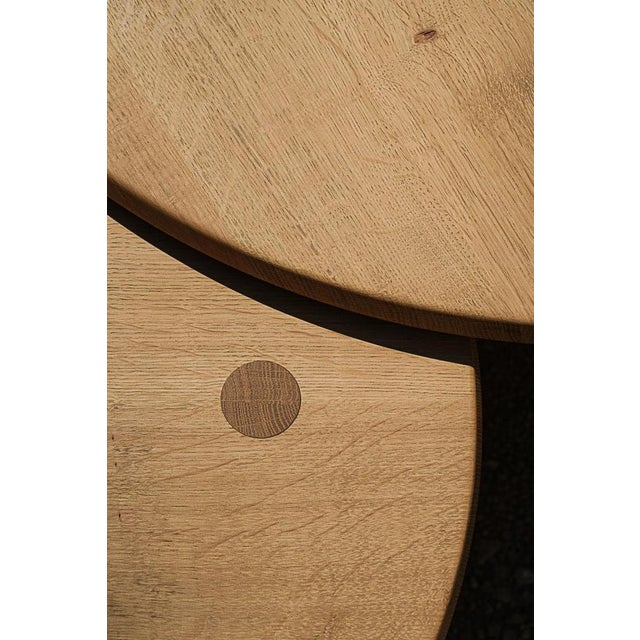 Not Yet Made - Made To Order Nahele Varnished Oak Nesting Tables by La Lune, Set of 2 For Sale - Image 5 of 18