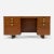 Gilbert Rohde for Herman Miller Executive Office Group Desk, 1942 Teak veneer executive desk with brass-plated steel...