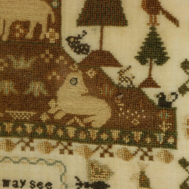 Textile Regency Period Sampler, 1827, by Maria Thurgood For Sale - Image 7 of 18