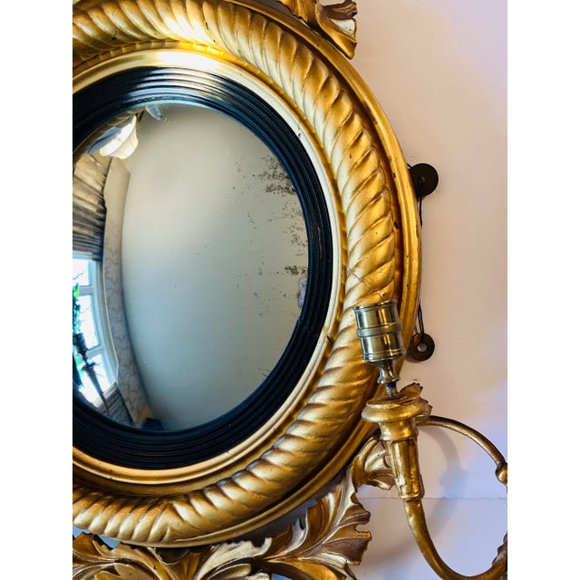 Early 19th Century English Regency Period Convex Mirror For Sale In Boston - Image 6 of 8