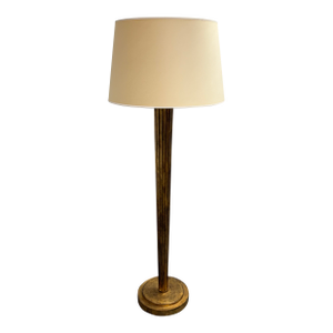 Worlds Away Caprone Fluted Wood Floor Lamp