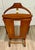 Fratelli Reguitti 1950s Italian Fratelli Reguitti Wood & Brass Gentleman’s Valet Trouser Press For Sale - Image 4 of 12