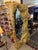 Gold Custom - Made Cave Rock Formation Gold Finish Resin Floor Mirror For Sale - Image 8 of 9