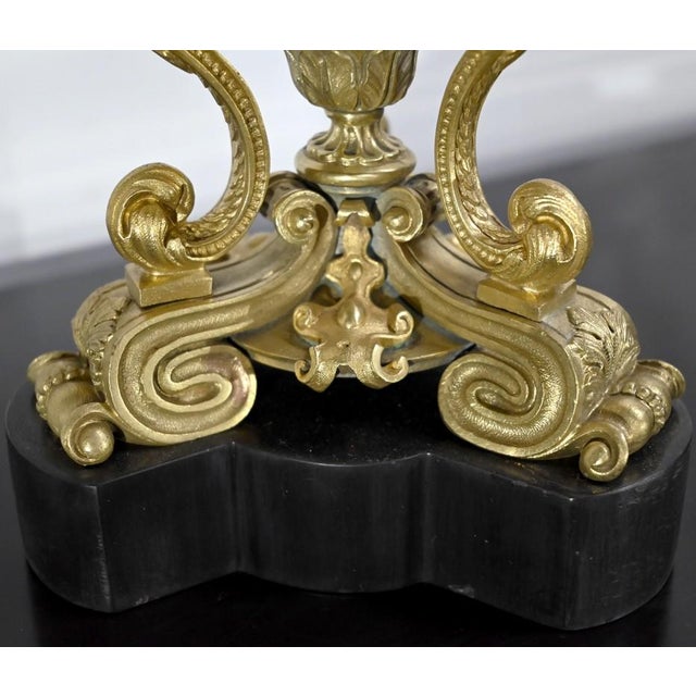 Restauration Gilded Bronze Candelabras, Early 19th Century, Set of 2 For Sale - Image 17 of 18