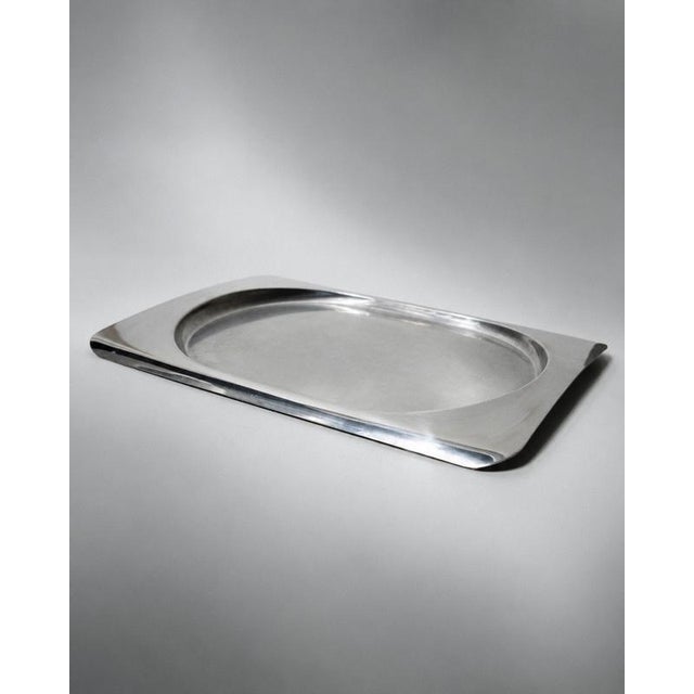 Vintage Modern Minimalist Stainless Steel Tray, 1990s For Sale - Image 12 of 12