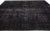 Vintage Overdyed Handmade Charcoal Wool Rug For Sale In New York - Image 6 of 8