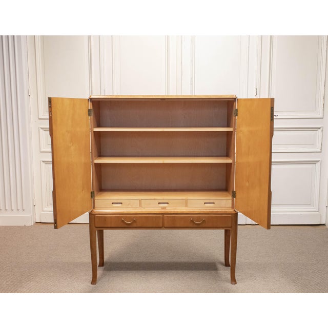 Brown Swedish Drinks Cabinet in the style of Eugen Höglund, 1950s For Sale - Image 8 of 9