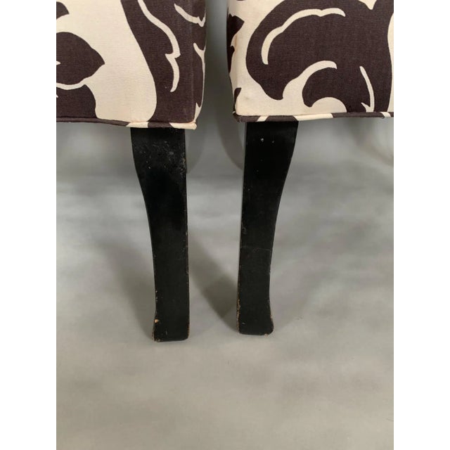 1950s 1950s Vintage High Back Decorator Chairs- A Pair For Sale - Image 5 of 10