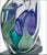 2000 - 2009 Signed Studio Art Glass Crimp Tulip Teardrop Sculpture For Sale - Image 5 of 9