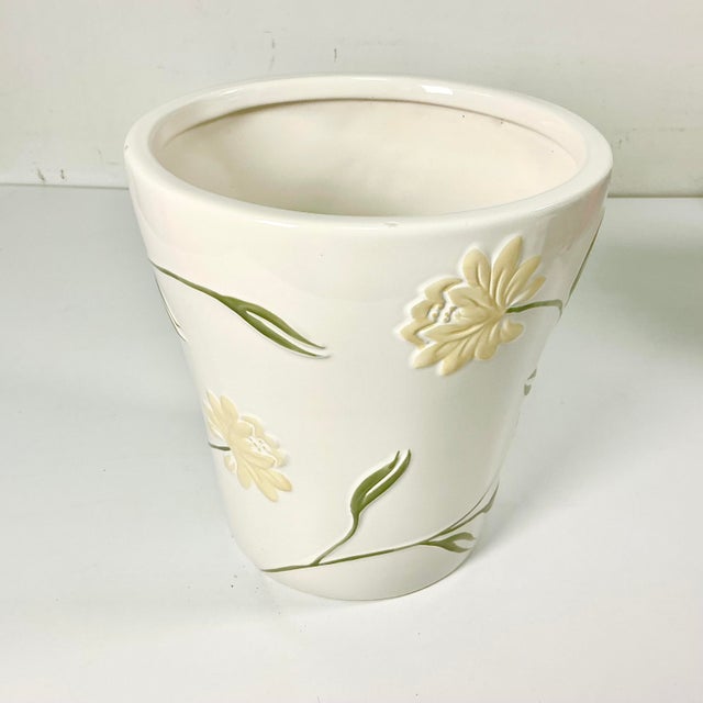 Art Nouveau 2019 Contemporary Art Nouveau Boho Chic Crosscill Penelope Ceramic Wastebasket. For Sale - Image 3 of 10