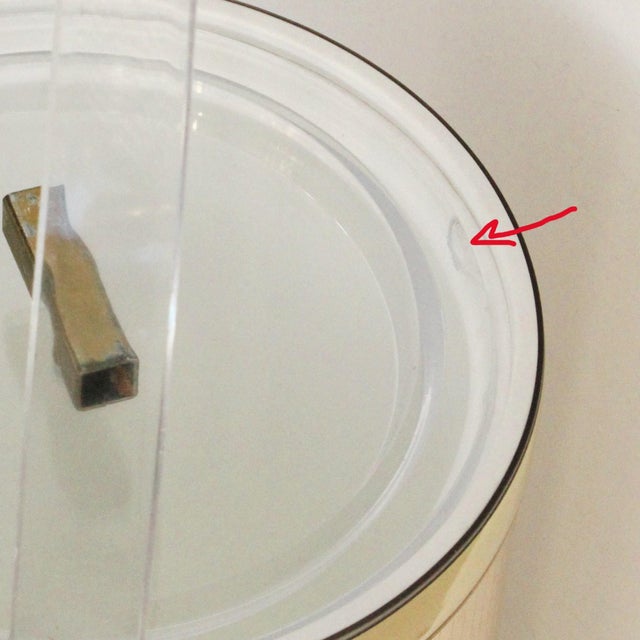 Gold Mid 20th Century Mid-Century Modern Faceted Gold Mirrored Georges Briard Ice Bucket For Sale - Image 8 of 8