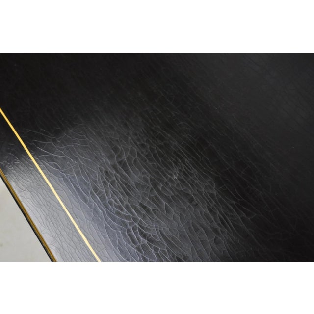 Mid 20th Century Habersham Chinoiserie Black Lacquer Credenza Buffet Media Entertainment Cabinet, Attributed For Sale - Image 10 of 17