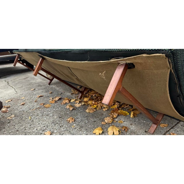 Royal Blue 1970s Thayer Coggin/ Milo Baughman Mid-Century Modern 4-Seater Sofa For Sale - Image 8 of 12