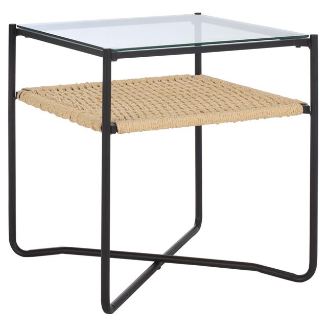 Early 21st Century Omaka 1 Shelf End Table in Natural / Black For Sale - Image 5 of 6