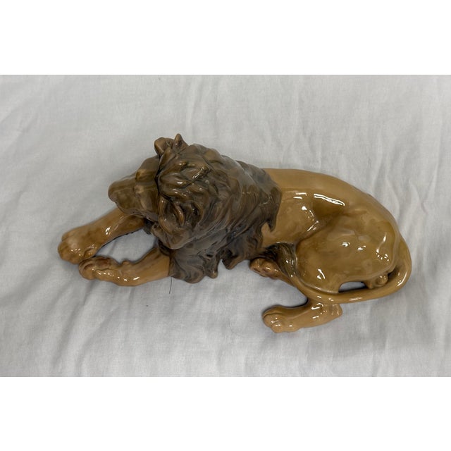 B&g Bing and Grondahl Lion Porcelain Figurine 1793 Copenhagen Denmark For Sale In New York - Image 6 of 7