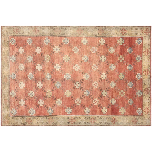 1960s Turkish Oushak Rug For Sale