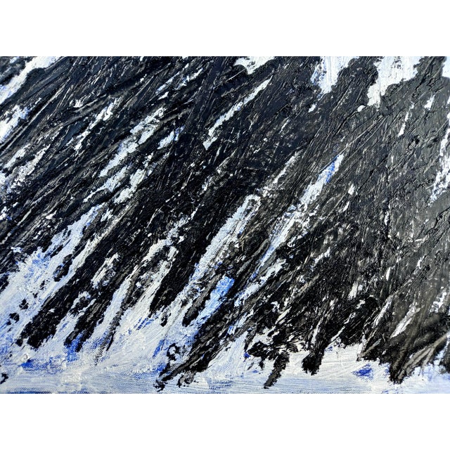 2020s 25.5" by 19.6" - Cy Twombly Inspired Abstract Original Oil Painting, Unframed For Sale - Image 5 of 8