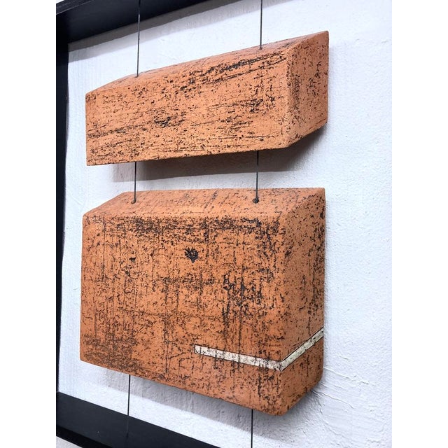 1990s Framed Terracotta Wall Sculpture, 1980s For Sale - Image 5 of 18