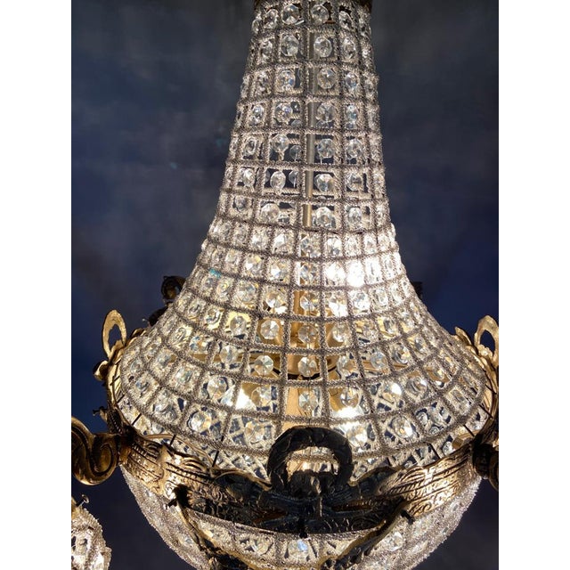Late 20thC French Louis XVI Swan Chandelier - 1 Pc For Sale - Image 15 of 18