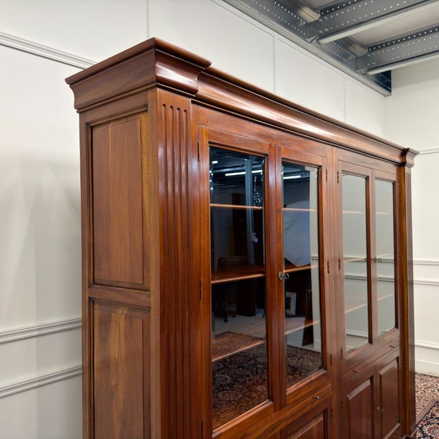 Classic English Bookcase with Columns For Sale - Image 6 of 18