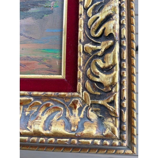 Paint Mid 20th Century 'Virgili' Signed "Italian Street Market" Oil Painting on Canvas For Sale - Image 7 of 10
