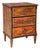 Hand-Painted Biedermeier Chest of Drawers in Red, 1800s For Sale