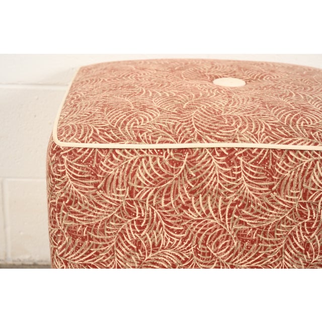 Ethan Allen Contemporary Upholstered Ottoman or Footstool For Sale In South Bend - Image 6 of 11
