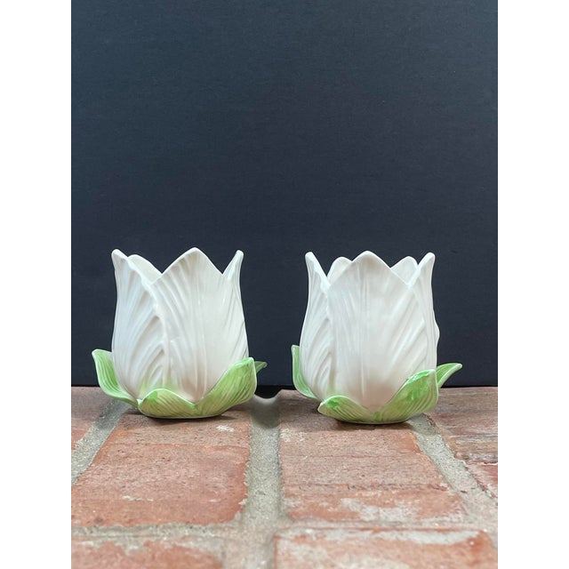 Vintage Fitz and Floyd Ceramic Tulip Candle Holders a Pair Chairish