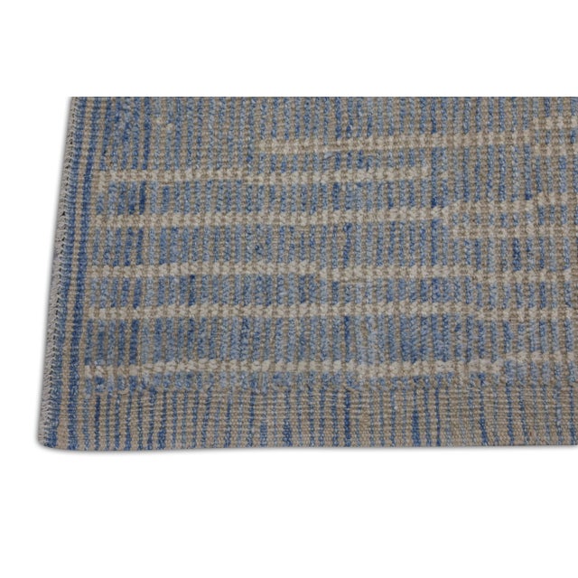 Moroccan Blue 21st Century Modern Moroccan Style Wool Rug 10' X 13'10" For Sale - Image 3 of 7