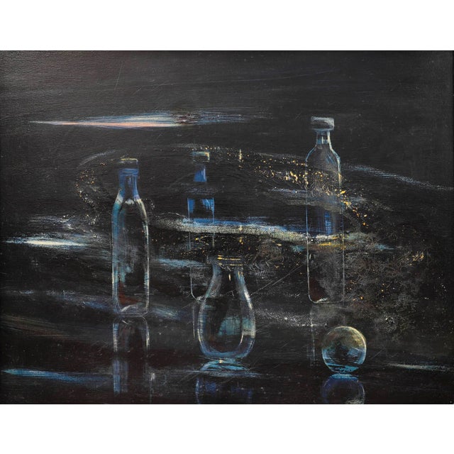 Charles Dolé, Evening Swimmers, 1998, Oil on Canvas, Framed, in Very Good conditions. Designed 1990 to 1999 This piece has...