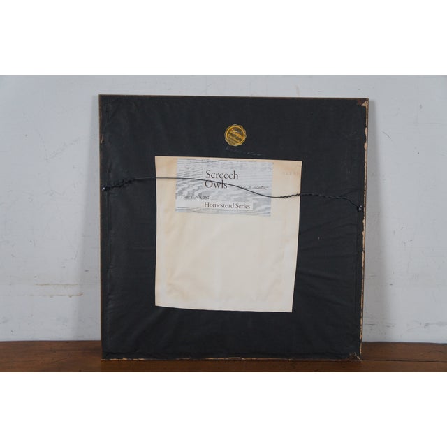 Late 20th Century John Ruthven Homestead Series Screech Owl Bird Signed