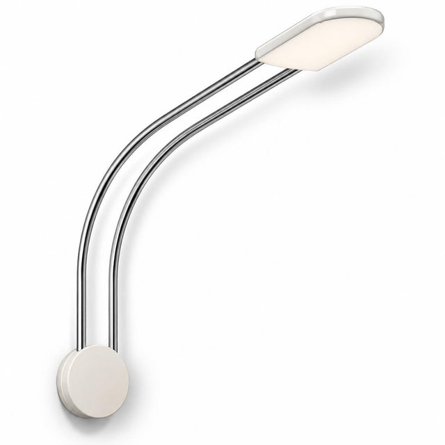 An elegant Gesto wall lamp, designed by Bruno Gecchelin for Skipper in Italy during the 1970s. The lamp features a...