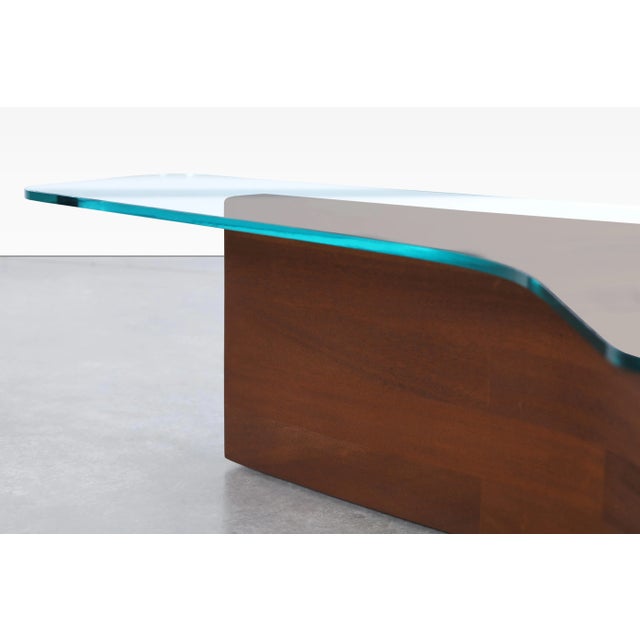 Mid-Century Walnut and Glass Biomorphic Coffee Table by Harvey Probber, 1960s For Sale - Image 10 of 12