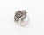 White Art Deco Style 18k White Gold, Pearl, Multicolor Gemstone, and Diamond Ring For Sale - Image 8 of 9