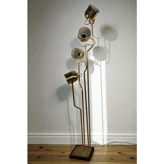 Vintage Floor Lamp in Gilt Metal by Goffredo Reggiani, 1970s For Sale - Image 3 of 18