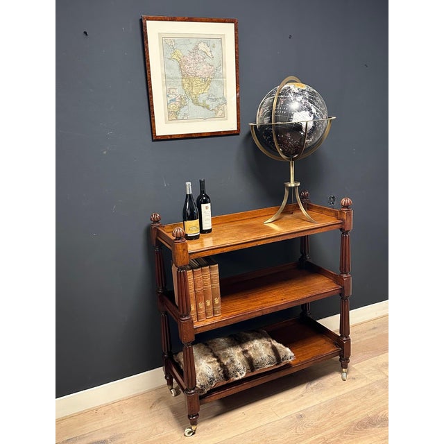 Wood Antique Mahogany Tiered Stand For Sale - Image 7 of 8