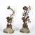 Pair of table lamps with cherubs in patinated bronze, porcelain and granite, 19th century, napoleon iii period. A pair of...