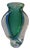 Sommerso Murano Glass Vase in Blue and Green, 1990s For Sale