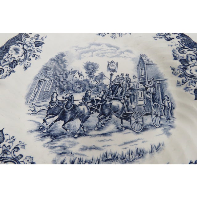 Late 20th Century Late 20th Century Johnson Brothers Coaching Scenes Cup Saucer 3pc Made in England Ironstone 4804b For Sale - Image 5 of 18