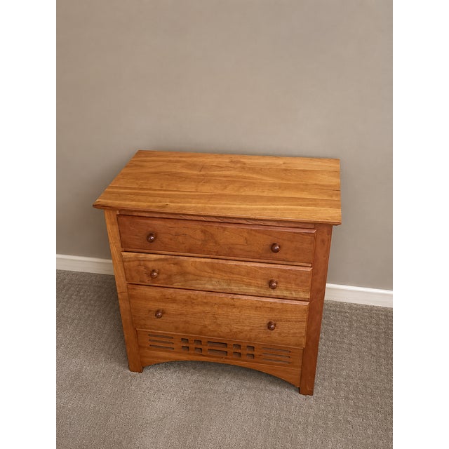 American Vintage Harden Solid Cherry Three-Drawer Chest For Sale - Image 3 of 7