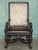 Antique Victorian Carolean Mahogany and Leather Throne Armchairs, 1880, Set of 2 For Sale - Image 4 of 18