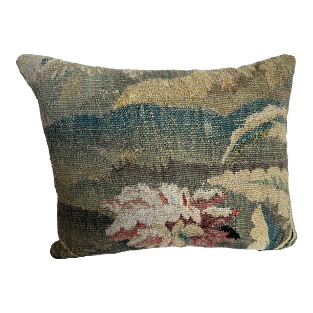 17th Century Flemish Tapestry Baroque Pillow For Sale